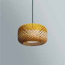 Handmade Woven Bamboo Pendant Lamp Asian Style Ceiling Light - thumbnail 3