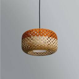Handmade Woven Bamboo Pendant Lamp Asian Style Ceiling Light - thumbnail 2