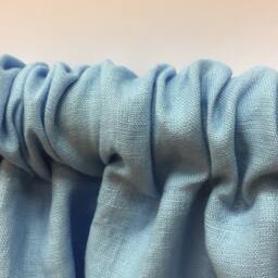 Light Blue Linen Curtain Panel Stone Wash Window Drape - thumbnail 3