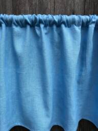Light Blue Linen Curtain Panel Stone Wash Window Drape - thumbnail 1