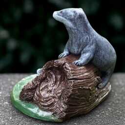Concrete Badger Family Statue Garden Sculpture Outdoor Animal Ornament Wildlife Decoration Cement Badgers Figurine Badger Lover Gift - thumbnail 4