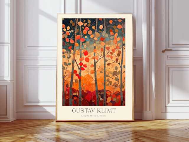 Gustav Klimt Print, Farm Garden Poster, Flowers, Floral Wall Decor, Gift Idea, Art Decor - image 1