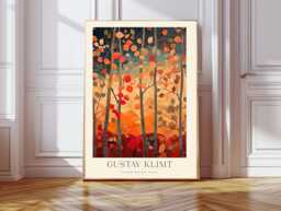 Gustav Klimt Print, Farm Garden Poster, Flowers, Floral Wall Decor, Gift Idea, Art Decor - thumbnail 1