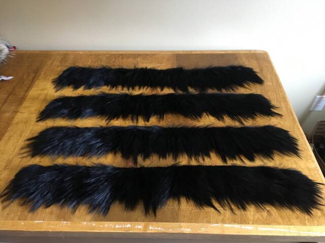 Real Coyote Fur Dyed Black Parka Coat Ruff Hood Replacement Made in Usa Canada Goose - image 1