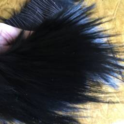 Real Coyote Fur Dyed Black Parka Coat Ruff Hood Replacement Made in Usa Canada Goose - thumbnail 3