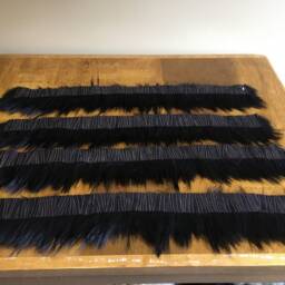 Real Coyote Fur Dyed Black Parka Coat Ruff Hood Replacement Made in Usa Canada Goose - thumbnail 2
