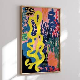 Yellow Abstract Print - Contemporary Boho Wall Art Poster Inspired By Henri Matisse - thumbnail 2