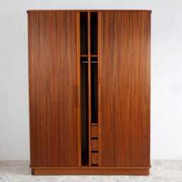 Wardrobe Armoire, Handmade From Solid Mahogany - Klesskap - thumbnail 2