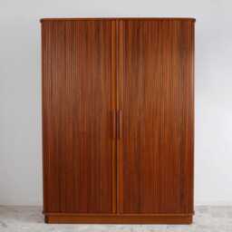 Wardrobe Armoire, Handmade From Solid Mahogany - Klesskap - thumbnail 2