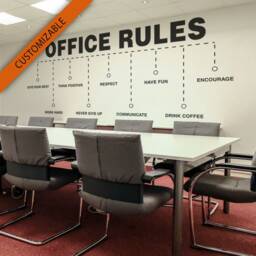 Office Rules Wall Decal Motivational Decor - thumbnail 2