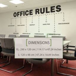 Office Rules Wall Decal Motivational Decor - thumbnail 1