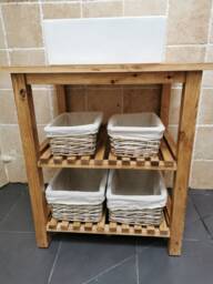 Handmade Rustic Bathroom Vanity Washstand Freestanding - Manor Range - thumbnail 1