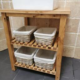 Handmade Rustic Bathroom Vanity Washstand Freestanding - Manor Range - thumbnail 3