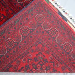20 Ft Runner Rug, Afghan Hand Knotted Soft Pile Wool Turkmen Bukhara Red Runner, Long Hallway Stairs Kitchen Carpet - thumbnail 4