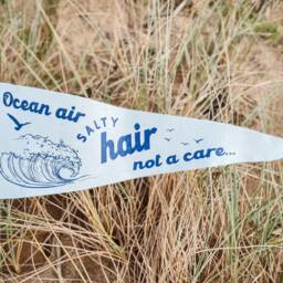 Ocean Air Felt Pennant - Nautical Vintage Style Wall Decor - thumbnail 3