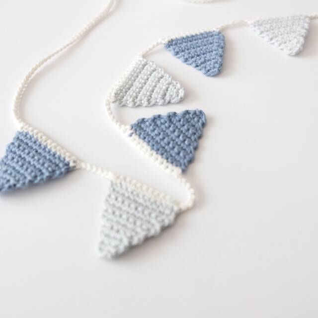 Mini Bunting Garland, Scandinavian Nursery Garland Decor, Baby Shower Gift, Playroom Wall Girl Boy Room - image 1