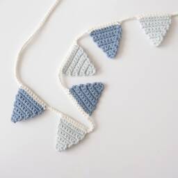 Mini Bunting Garland, Scandinavian Nursery Garland Decor, Baby Shower Gift, Playroom Wall Girl Boy Room - thumbnail 3