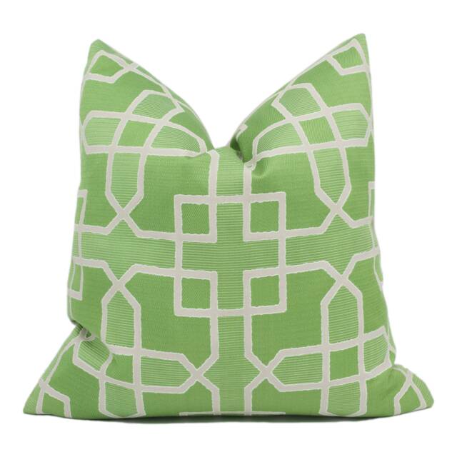 Sanderson - Hampton Weave Botanical Green Jacquard Trellis Geometric Cushion Cover Handmade Throw Pillow Designer Home D??cor - image 1