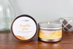 Pumpkin Spice Soy Candle in 4Oz Tin - Halloween Fall - thumbnail 1