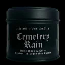 Cemetery Rain - Damp Earth & Moss Scented Vegan Soy Candle Eco Friendly - thumbnail 2