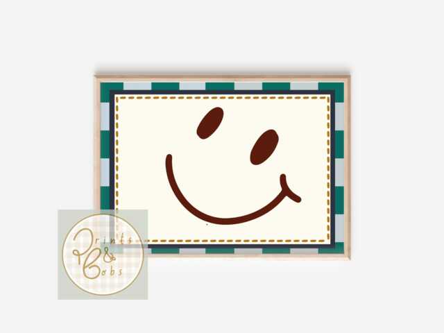 Smiley Face Print. Teen & Tween Wall Art. Perfect For A Boys Or Girls Room, Playroom Games Room - Unframed - image 1