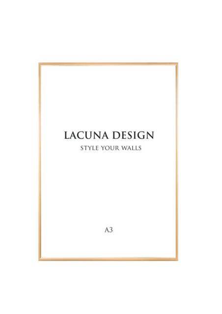 A3 Gold Aluminium Frame, Picture Photo Display Frames, Poster Modern Frame Art, Home Decor Interior Detail - image 1