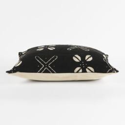 Black Mud Cloth Pillow Cover- White Print- Pillow , 18x12, 18x18 - thumbnail 2