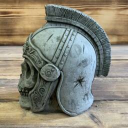 Stone Garden Viking Skull Gothic Human Head Ornament Statue - thumbnail 2