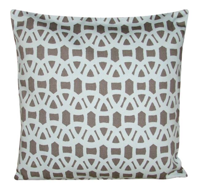 Scion Lace Powder Blue & Gull Geometric Cushion Cover