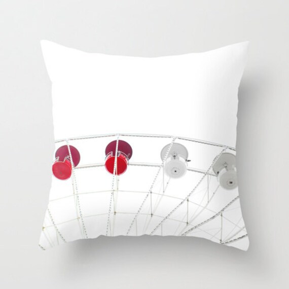 Ferris Wheel Pillow Case - Carnival Cover Modern 16x16 18x18 20x20 - image 1