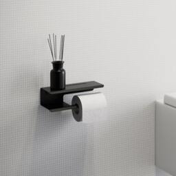 steel Toilet Paper Holder Black Or White Bathroom Accessories - Right-Side