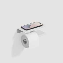 steel Toilet Paper Holder Black Or White Bathroom Accessories - Right-Side - thumbnail 4
