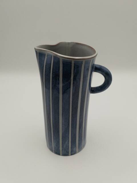 Arran Blue & White Stripe Vase/Jug By Jake Irving Ceramics - image 1
