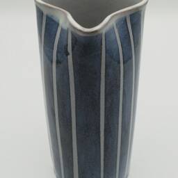 Arran Blue & White Stripe Vase/Jug By Jake Irving Ceramics - thumbnail 3