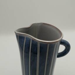Arran Blue & White Stripe Vase/Jug By Jake Irving Ceramics - thumbnail 2