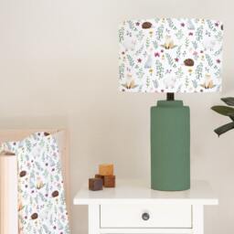 Woodland Animal & Flowers Lampshade, Nursery Children's Bedroom, Drum Ceiling Lamp Light Shade - thumbnail 2