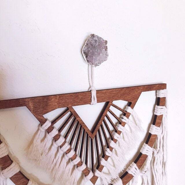 Crystal Wall Hook, Glam Decor, Amethyst Calcite Wall Hook, Mineral Decor, Crystal Decor - image 1