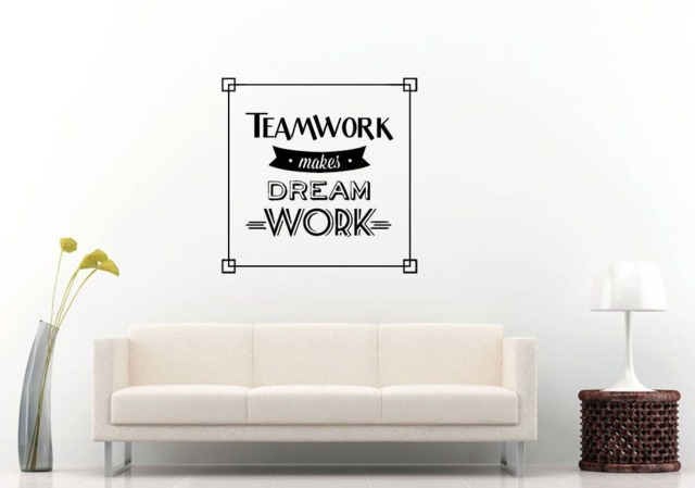 Team Work Business Success Positive Attitude Dream Wall Sticker Decal Vinyl Mural Decor Art L2326 - image 1