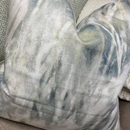Brome Fabric By Villa Nova, Nordic Cushion Cover, Throw Pillow Cover - Double Sided Abstract Design Duck Egg - thumbnail 3