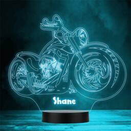 3D Style Chopper Motorbike Personalised Gift Colour Change Led Lamp Night Light