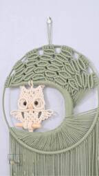 Macrame Owl Tree Of Life Wall Hanging Boho Home Decor - thumbnail 1