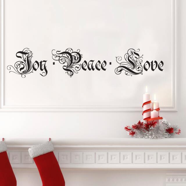Peace Joy Love Quote Wall Decal - Holiday Decor - image 1