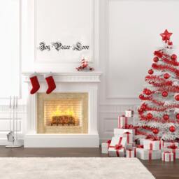 Peace Joy Love Quote Wall Decal - Holiday Decor - thumbnail 2