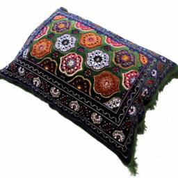 80x58 cm Handmade Orient Afghan Nomad Rug Seat Cushions Floor Cushion Pillow Turkmen 1001 Night - Including Filling - thumbnail 2