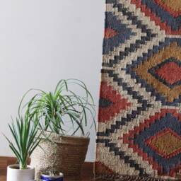 2 X 6 Jute Handwoven Kilim Runner Dhurrie Rug, 60 180 cm Handmade, Kelim, Dhurry, Indian, Turkish, Oriental, Traditional, Custom, Fabric - thumbnail 2
