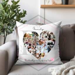 Personalized Family Photo Cushion Puzzle Piece Design - thumbnail 2
