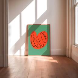 C'est Ok Unframed Print - Hand Drawn Art Uplifting Colourful Bold Wall Positive Decor Prints French - thumbnail 3