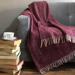 130x170 cm Wool Blanket Vintage , Herringbone Blanket, Throw Christmas Blanket - thumbnail 1
