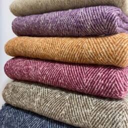 130x170 cm Wool Blanket Vintage , Herringbone Blanket, Throw Christmas Blanket - thumbnail 2