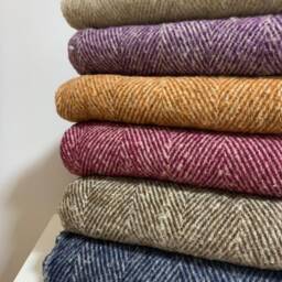 130x170 cm Wool Blanket Vintage , Herringbone Blanket, Throw Christmas Blanket - thumbnail 3